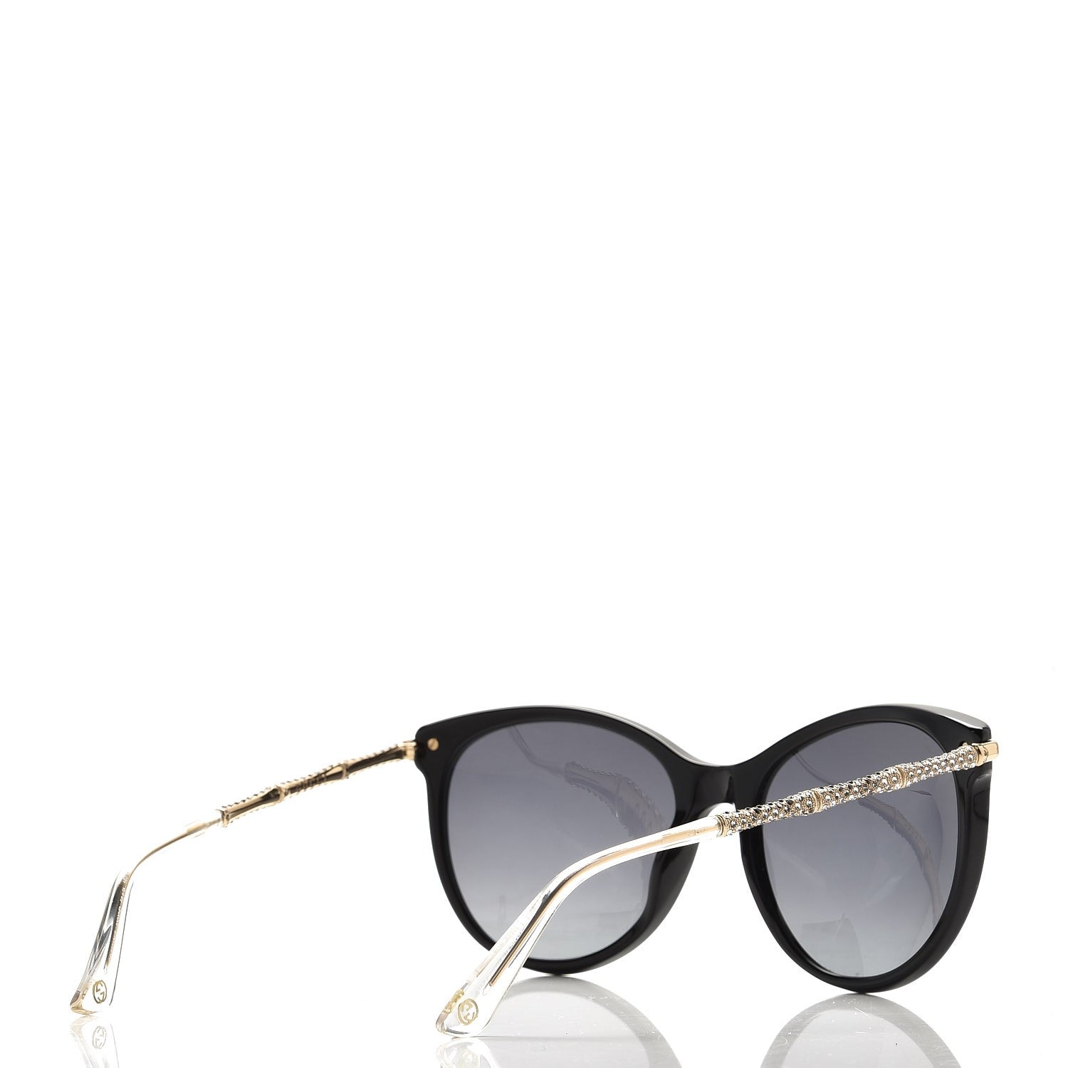 Gucci Crystal Bamboo Cat Eye GG 3771/N/S Sunglasses Gold 3 of 9