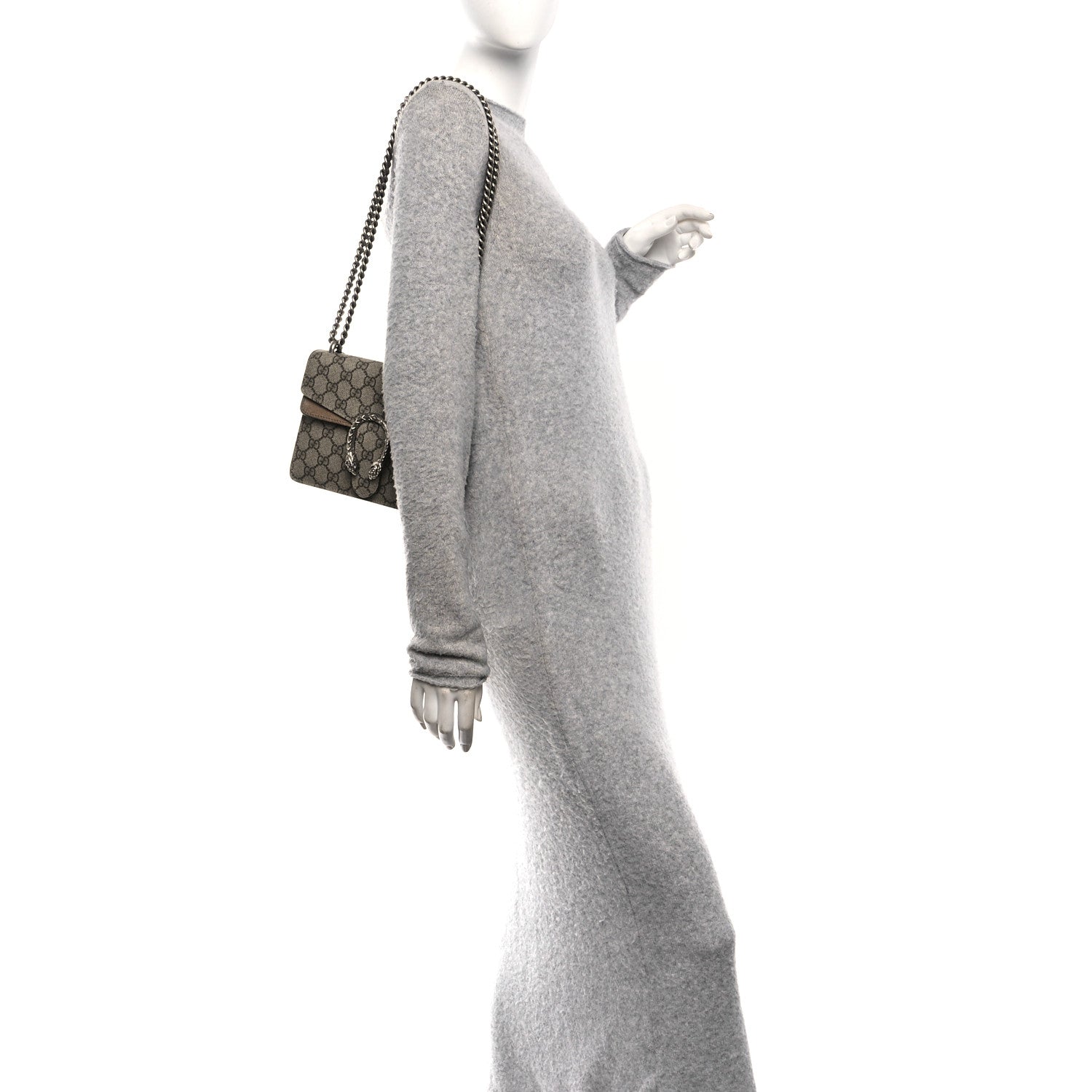 Gucci GG Supreme Monogram Mini Dionysus Shoulder Bag Taupe 2 of 10
