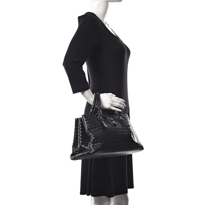 Bottega Veneta Light Calf Intrecciato Small Roma Black 2 of 12