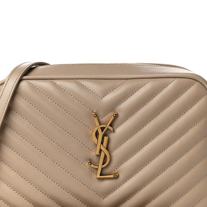 Saint Laurent Calfskin Matelasse Monogram Lou Camera Bag Dark Latte 8 of 10