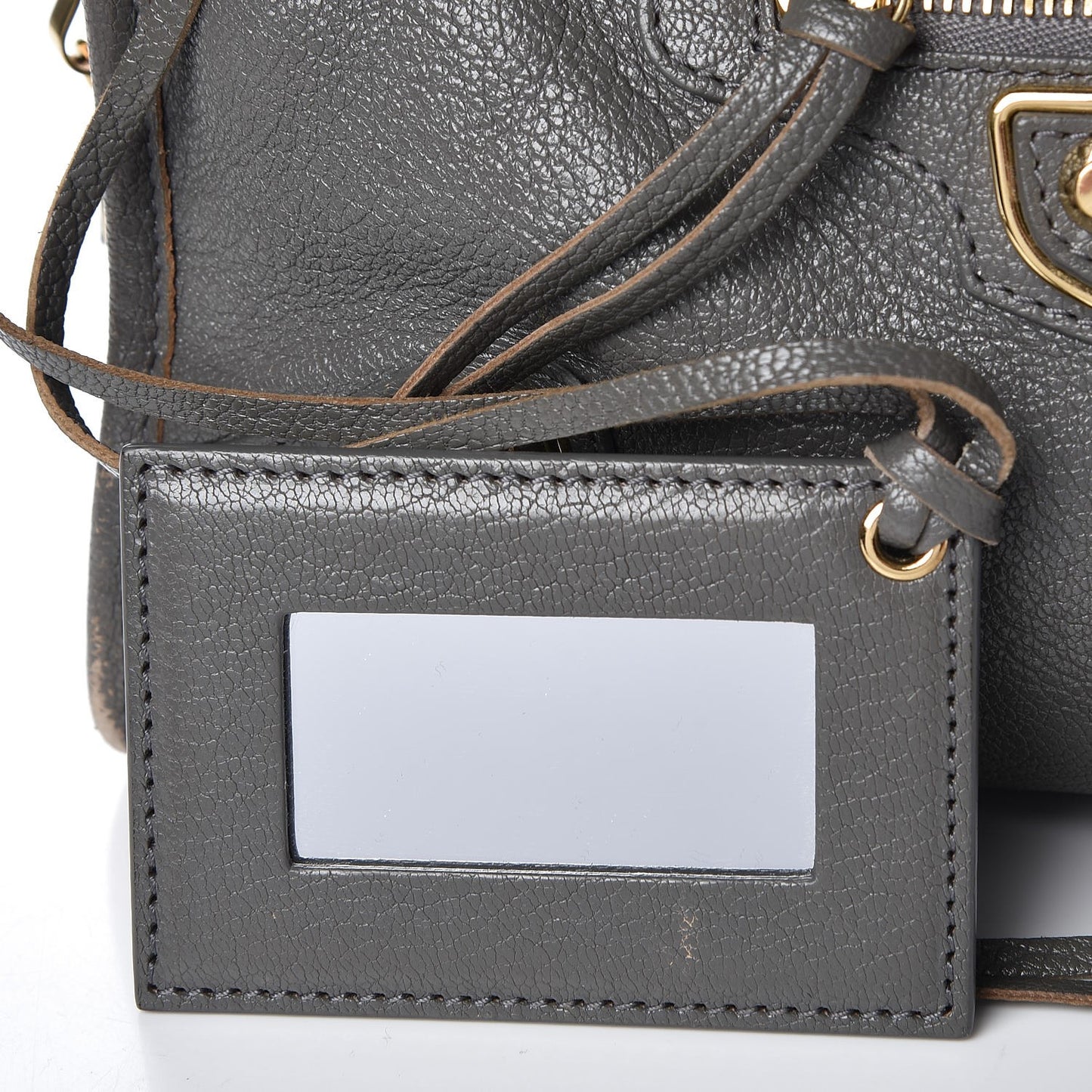 Chevre Gold Metallic Edge Hardware S City Gris Acier