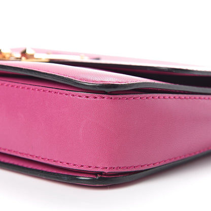 Valentino Garavani Shiny Nappa L'Amour Rockstud Shoulder Bag Fuxia 16 of 17