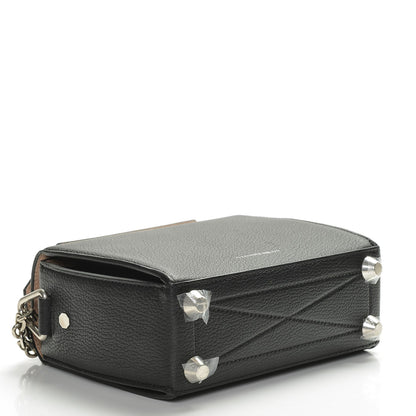 Alexander McQueen Silky Amish Grain Calfskin Box Shoulder Bag 19 Black 4 of 6