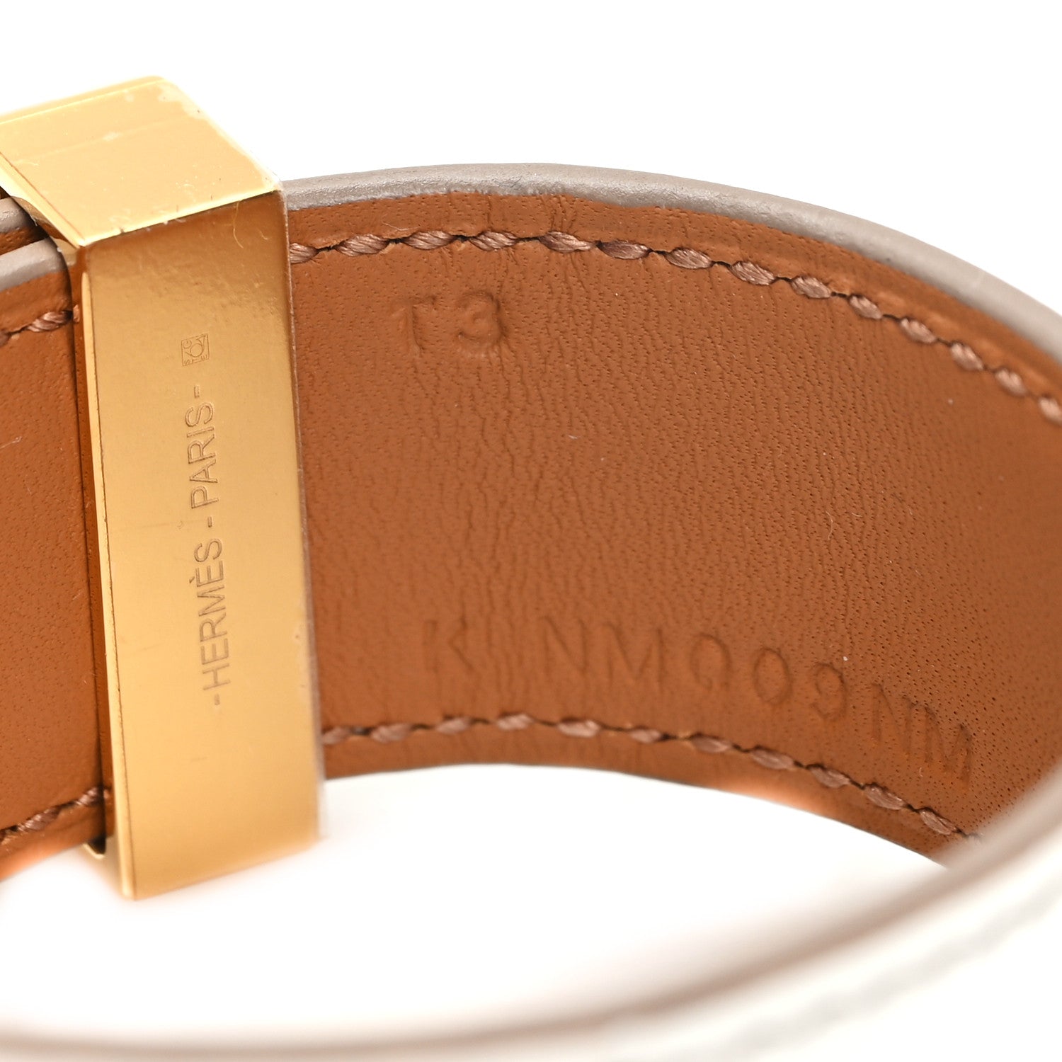 Hermes Matte Niloticus Crocodile Himalaya Collier De Chien CDC 24 Bracelet T3 Blanc 4 of 6