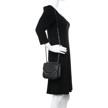 Stella McCartney Eco Alter Nappa Woven Mini Falabella Box Shoulder Bag Black 2 of 9