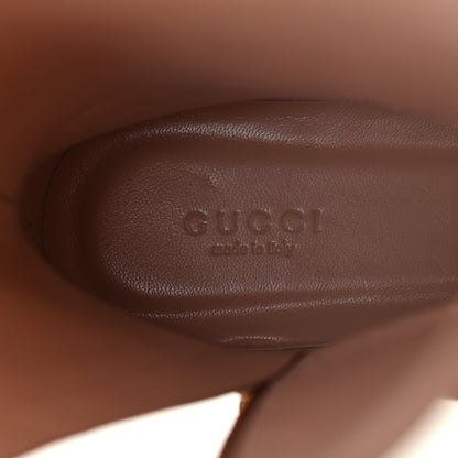 Gucci Calfskin Rosie Tall Riding Boots 37.5 Brown Papaya 6 of 8