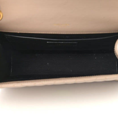Saint Laurent Grain De Poudre Textured Mixed Matelasse Medium Triquilt Monogram Satchel Dark Beige 5 of 13