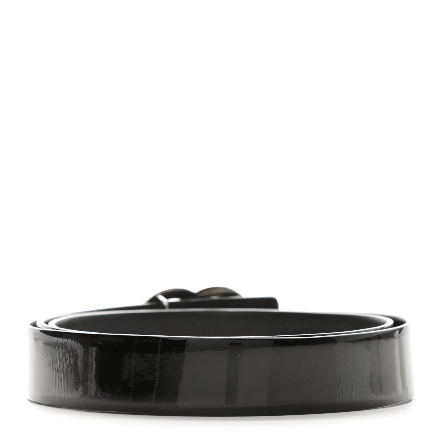 Patent Calfskin CC Reversible Belt 100 40 Black