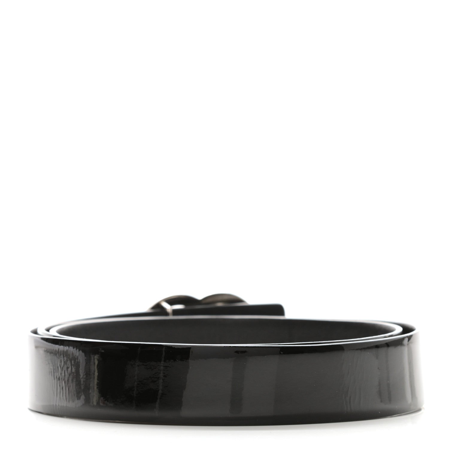 Chanel Patent Calfskin CC Reversible Belt 100 40 Black 2 of 5