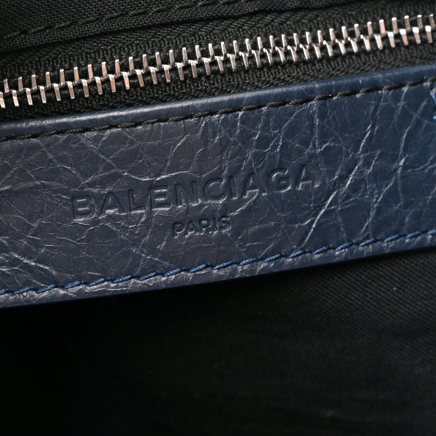 Agneau Giant 21 Silver Hardware Work Bleu Obscur