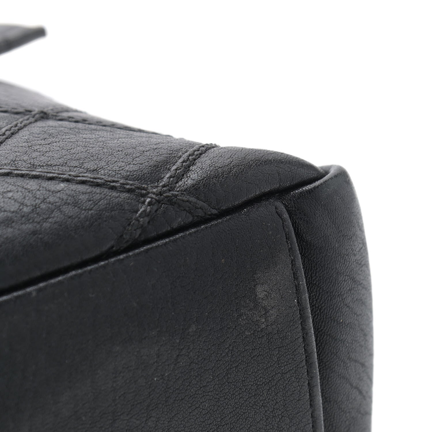 Saint Laurent Calfskin Diamond Quilted Monogram Large College Bag Black 12 of 14