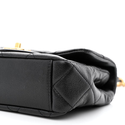 Chanel Shiny Caviar Quilted Mini Top Handle Flap Black 10 of 11