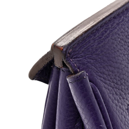 Hermes Taurillon Clemence Birkin 35 Iris 18 of 20