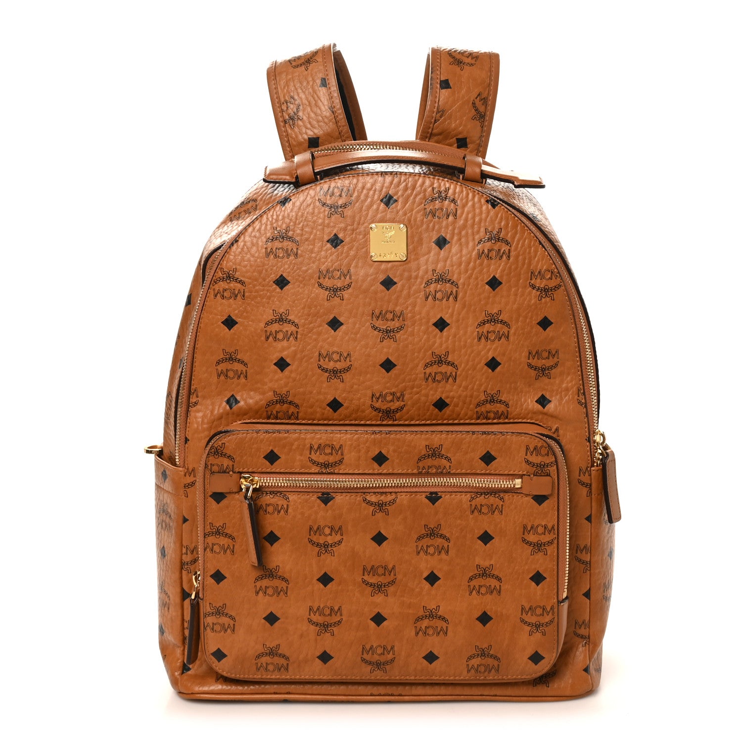 MCM Visetos Medium Stark Backpack Cognac 1 of 9