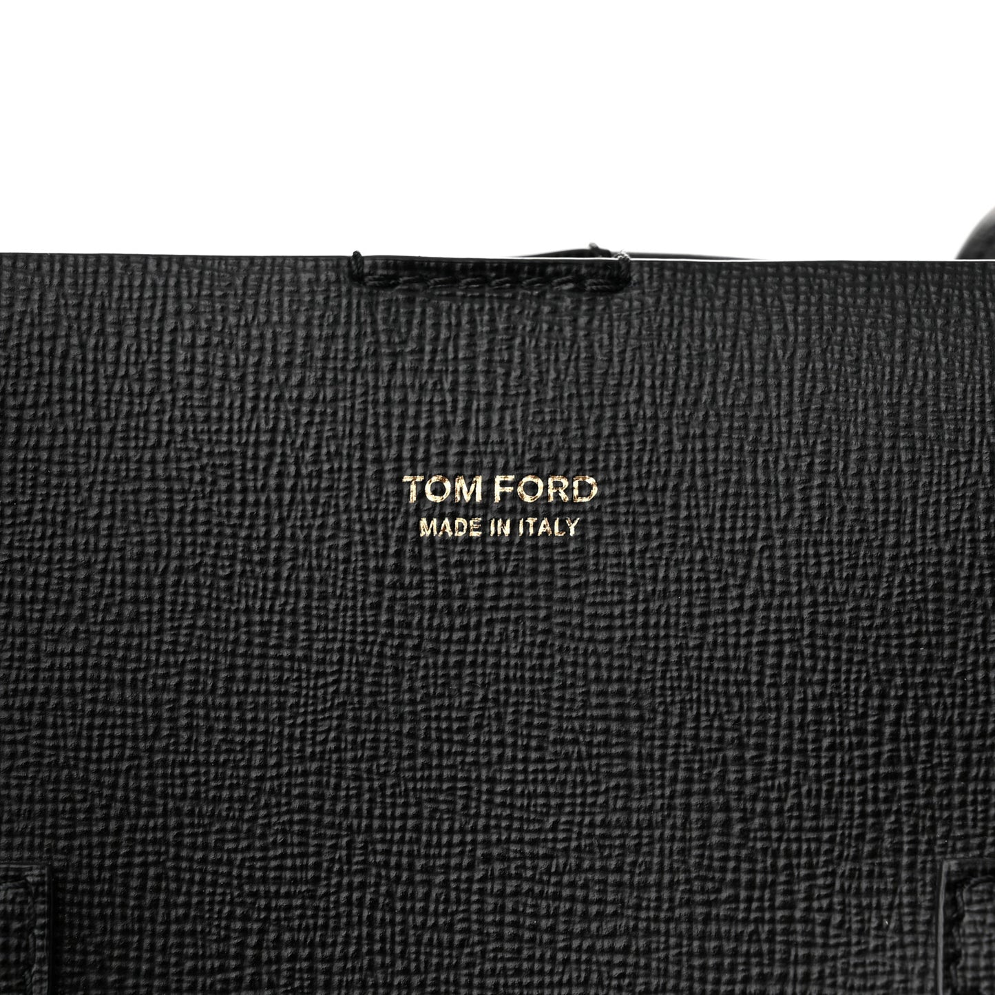 Grained Calfskin Small T Tote Black