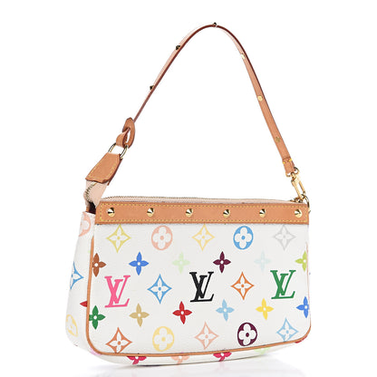 Louis Vuitton Monogram Multicolor Pochette Accessories White 2 of 10