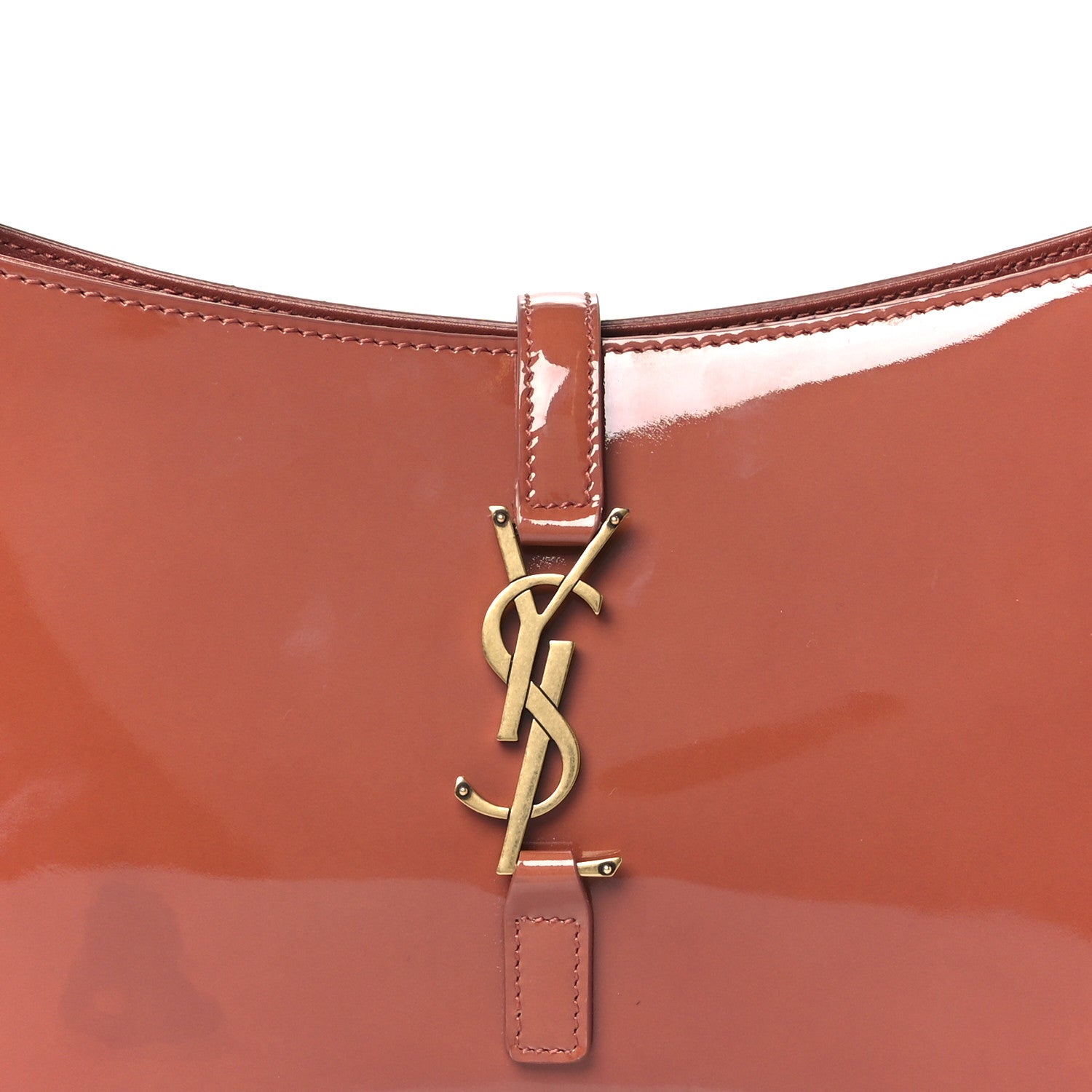 Saint Laurent Patent Le 5 A 7 Hobo Mild Rose 8 of 10