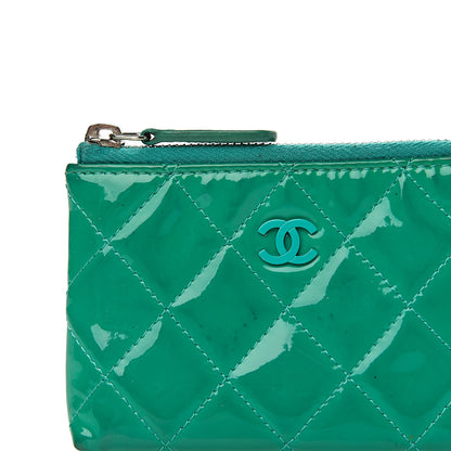 Chanel Patent Quilted Key Holder Case Green 8 of 12