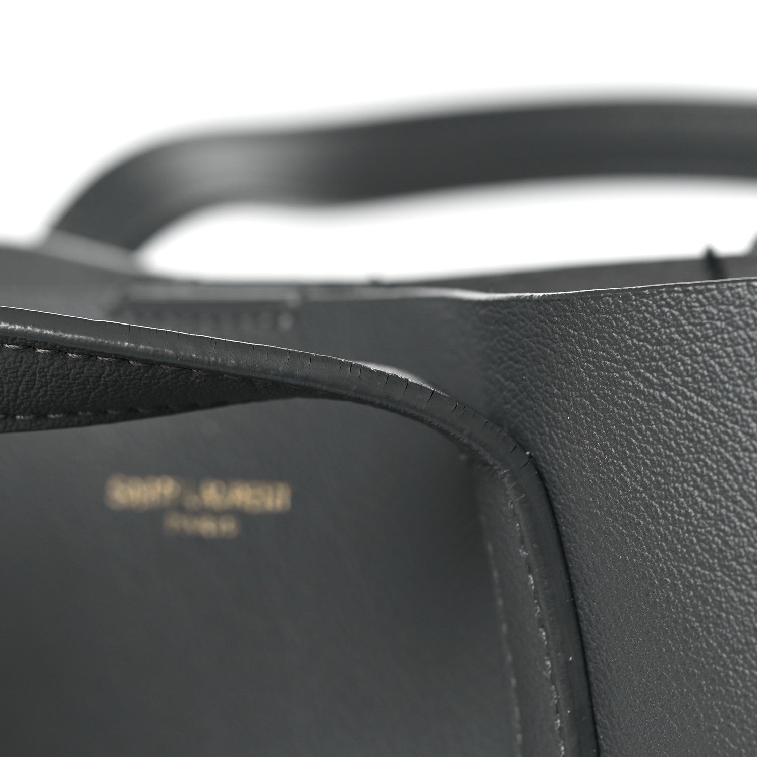 Saint Laurent Calfskin Toy Shopping Tote Earth Grey 11 of 11