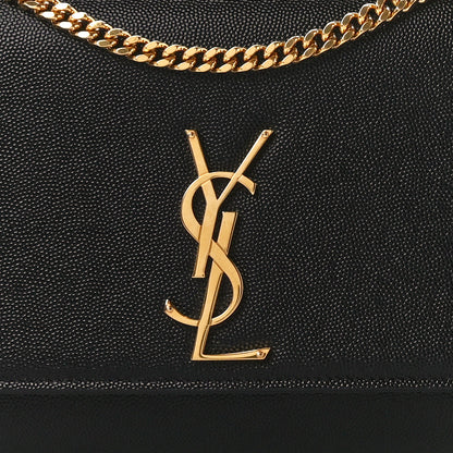 Saint Laurent Grain De Poudre Medium Classic Monogram Kate Satchel Black 9 of 12