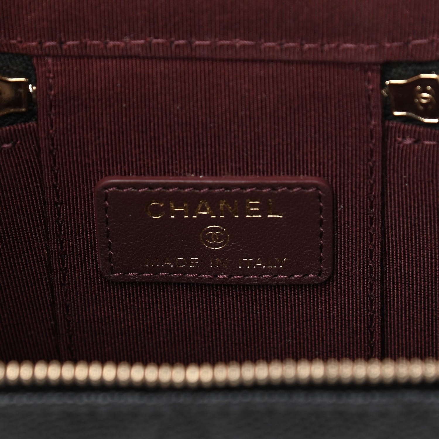 Chanel Caviar Quilted Mini Vanity Case With Chain Black 10 of 23