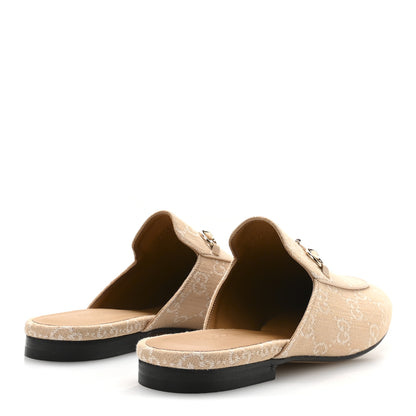 Gucci Summer Denim GG Malaga Kid Womens Princetown Slippers 40.5 Souffle Rose 5 of 8