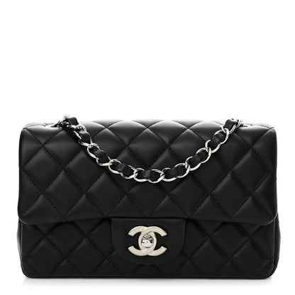 Chanel Lambskin Quilted Mini Rectangular Flap Black 1 of 11