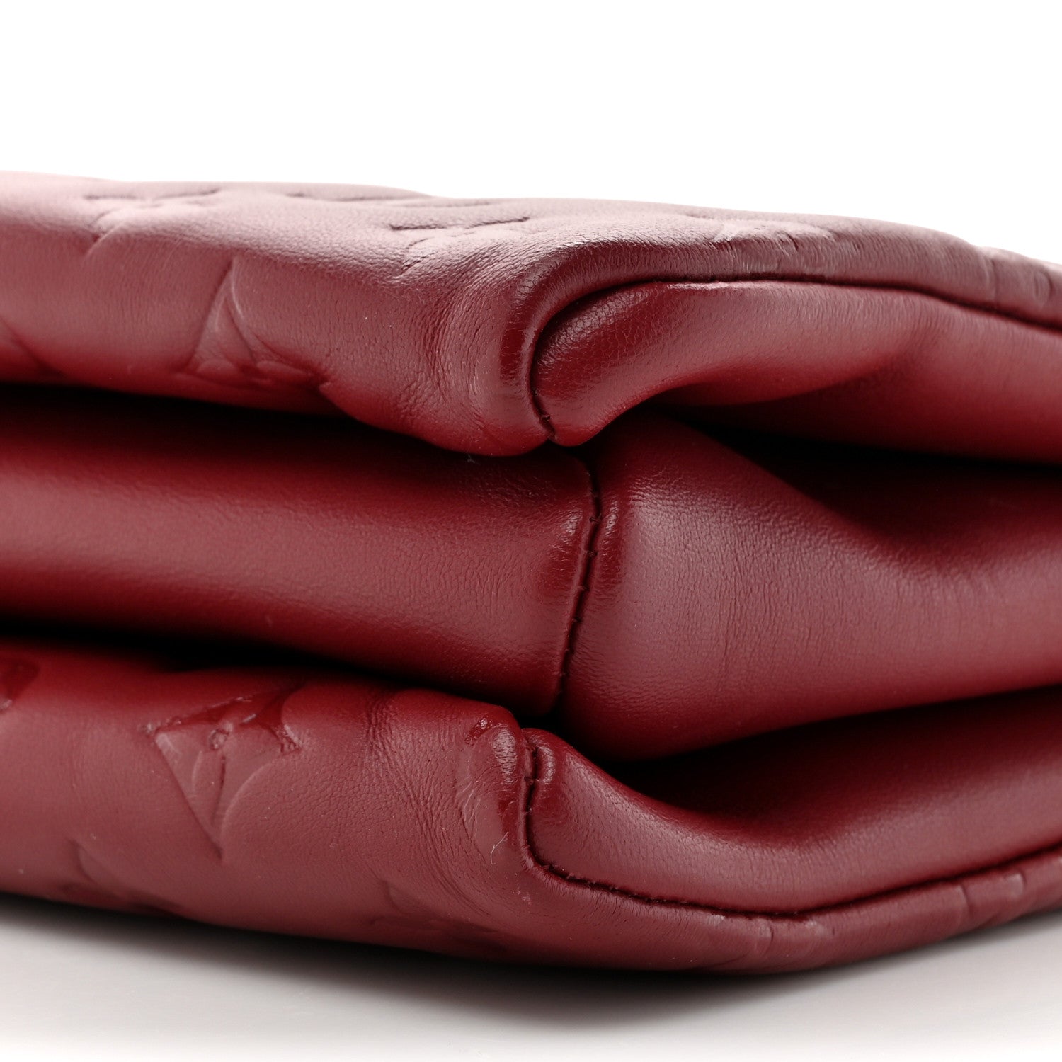 Louis Vuitton Lambskin Embossed Monogram Coussin PM Wine 9 of 10