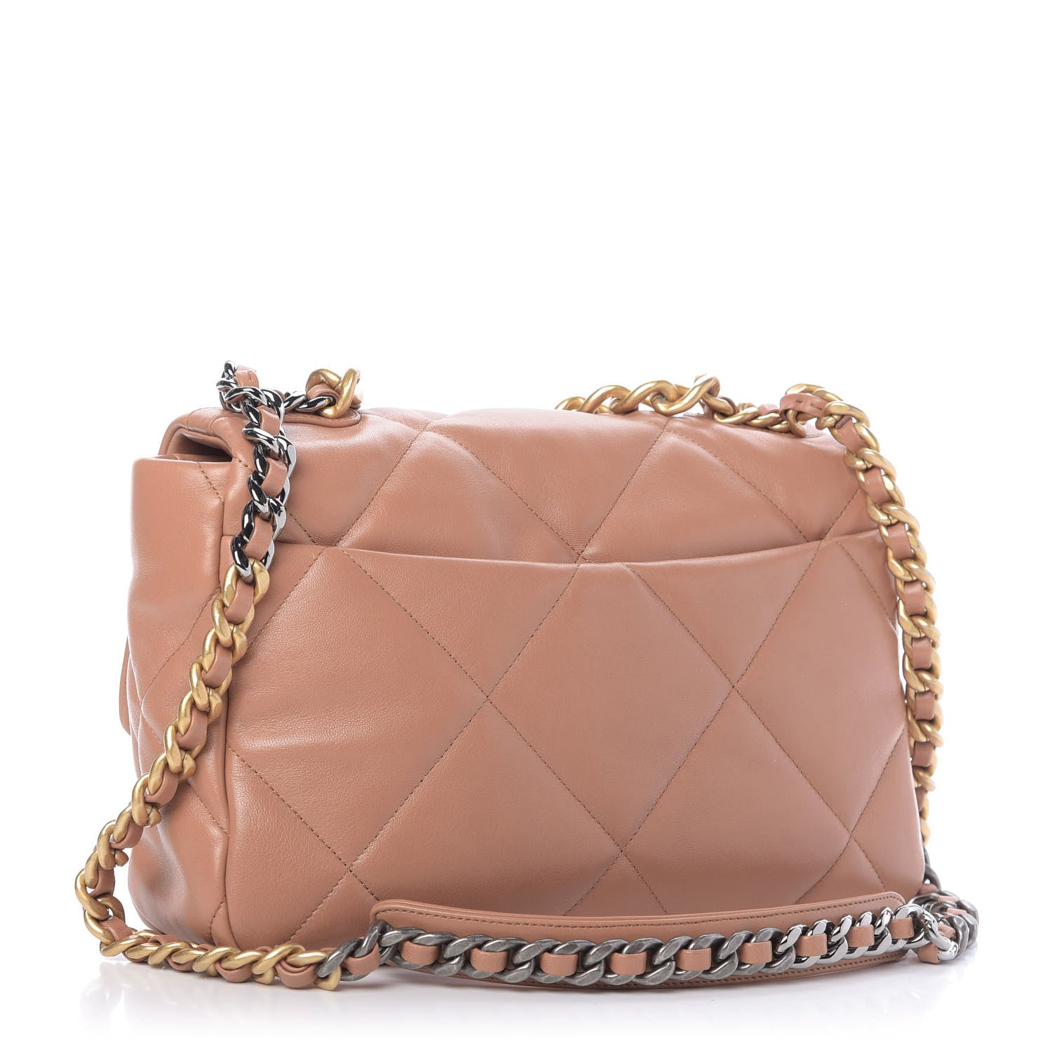 Chanel Lambskin Quilted Large 19 Flap Brown 3 of 10