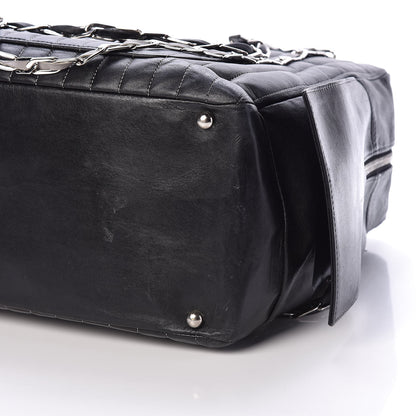 Chanel Lambskin Vertical Quilted Mademoiselle Camera Case Black 9 of 10