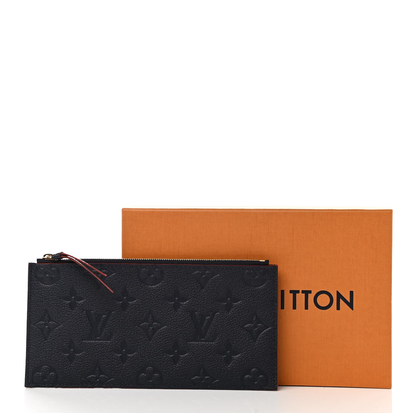 Empreinte Felicie Chain Wallet Zippered Insert Marine Rouge