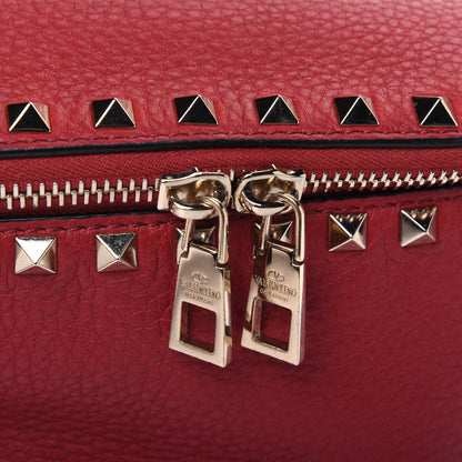 Valentino Garavani Grained Calfskin Rockstud Belt Bag 95 Red 11 of 13