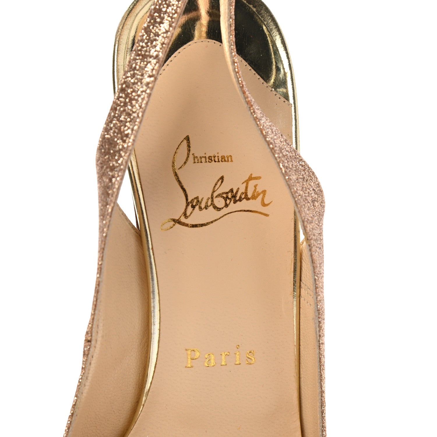 Christian Louboutin Glitter No Prive 120 Pumps 37.5 Gold 7 of 7