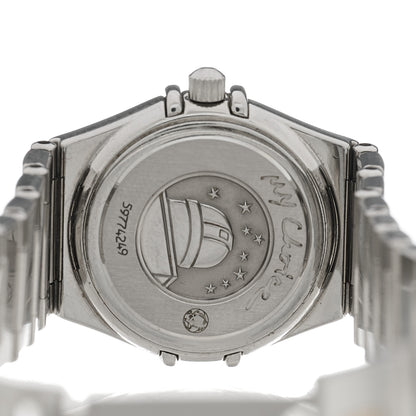 Omega Stainless Steel Diamond Bezel Mother of Pearl 22mm Constellation My Choice Quartz Watch 1465.71.00 4 of 5