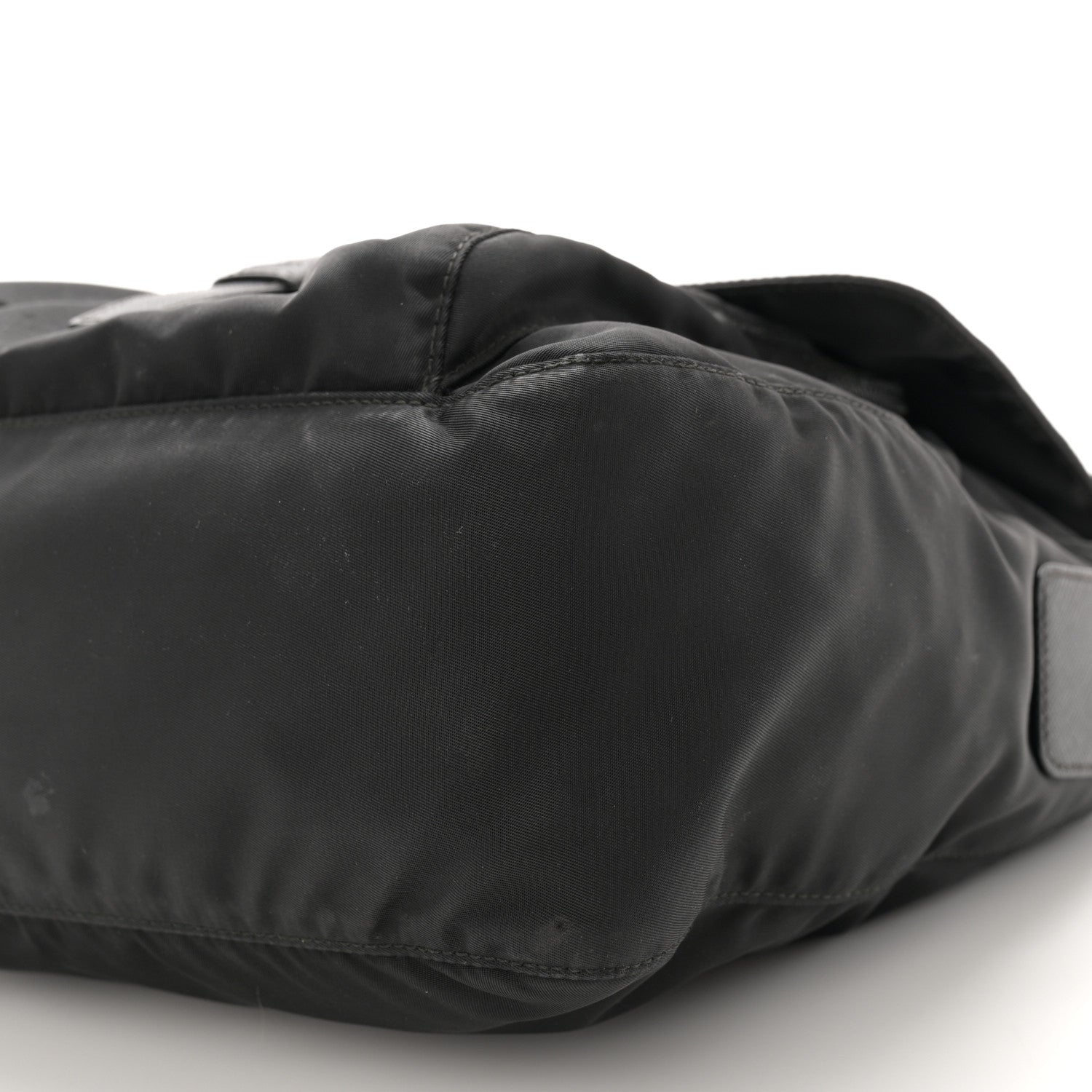 Prada Re-Nylon Vela Saffiano Pocket Single Buckle Messenger Shoulder Bag Black 11 of 13