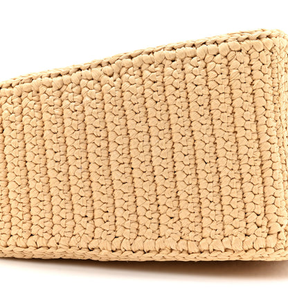 Prada Yarn Raffia Effect Crochet Triangle Shoulder Bag Naturale 9 of 9