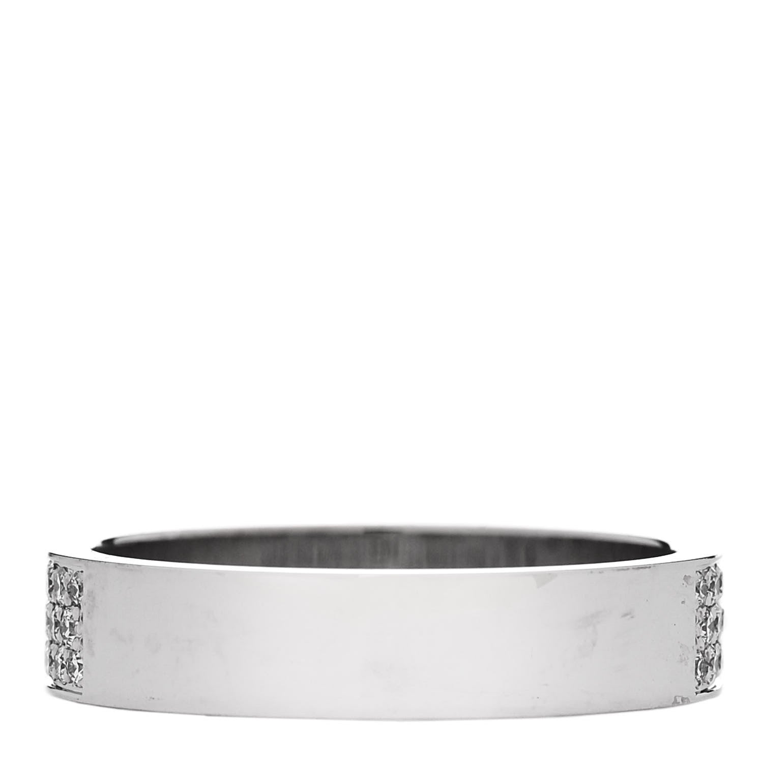 Hermes 18K White Gold Diamond MM Kelly Clochette Ring 54 7 3 of 6
