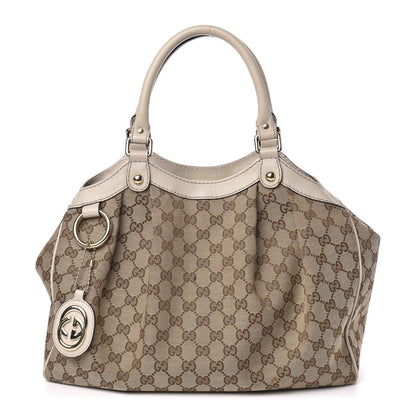 Gucci Monogram Medium Sukey Tote Off White 1 of 12