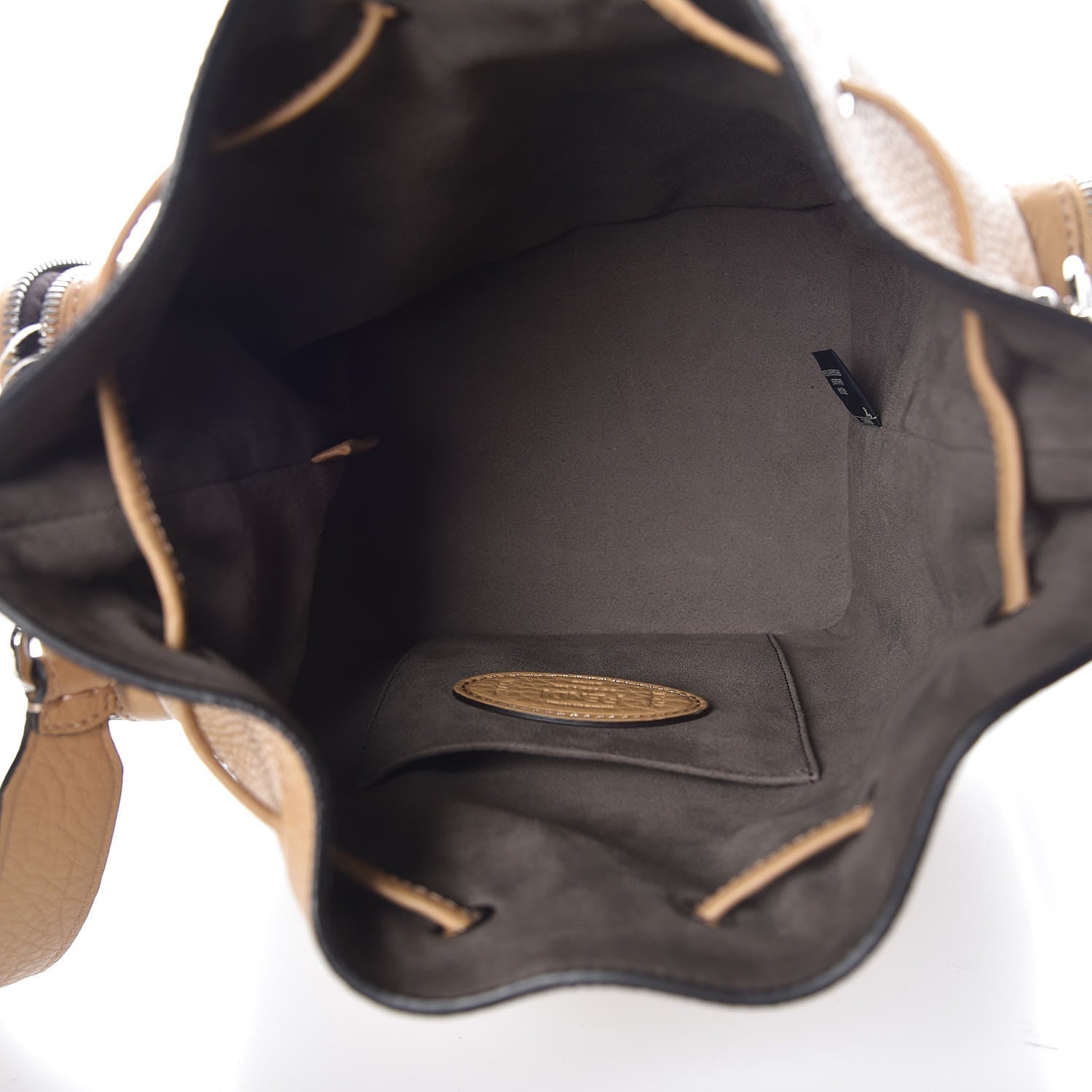 Fendi Cuoio Romano Selleria F is Fendi Grande Mon Tresor Pocket Bucket Bag Miele Scuro 5 of 7