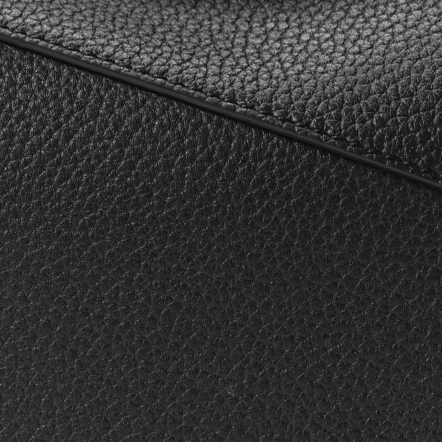 Grained Calfskin Large Puzzle Edge Bag Black