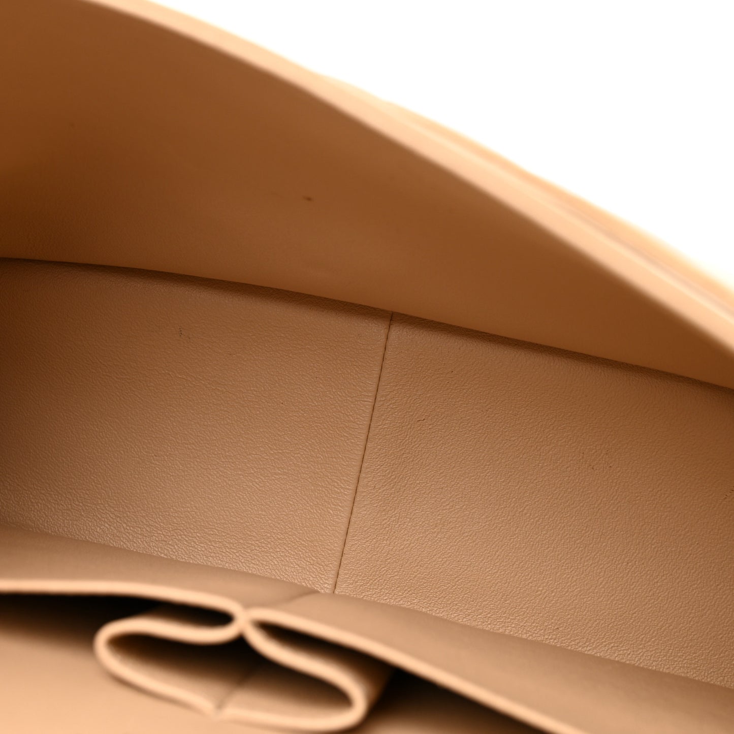 Lambskin Quilted Jumbo Double Flap Light Beige