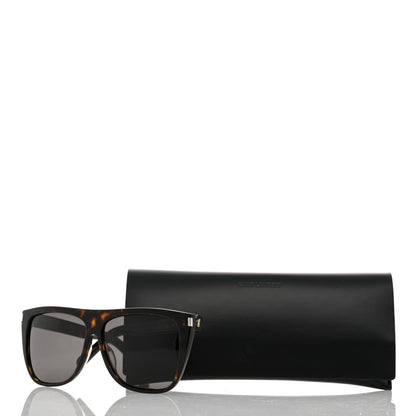 Saint Laurent Acetate Flat Top Sunglasses SL1 Tortoise 8 of 8