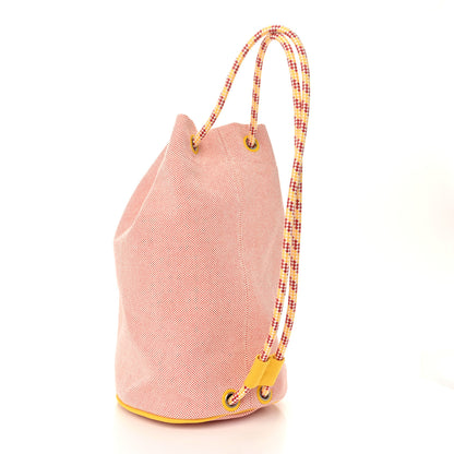 Hermes Toile Canvas Epopee Embroidered Drawstring Duffle Bag Multicolor 2 of 11