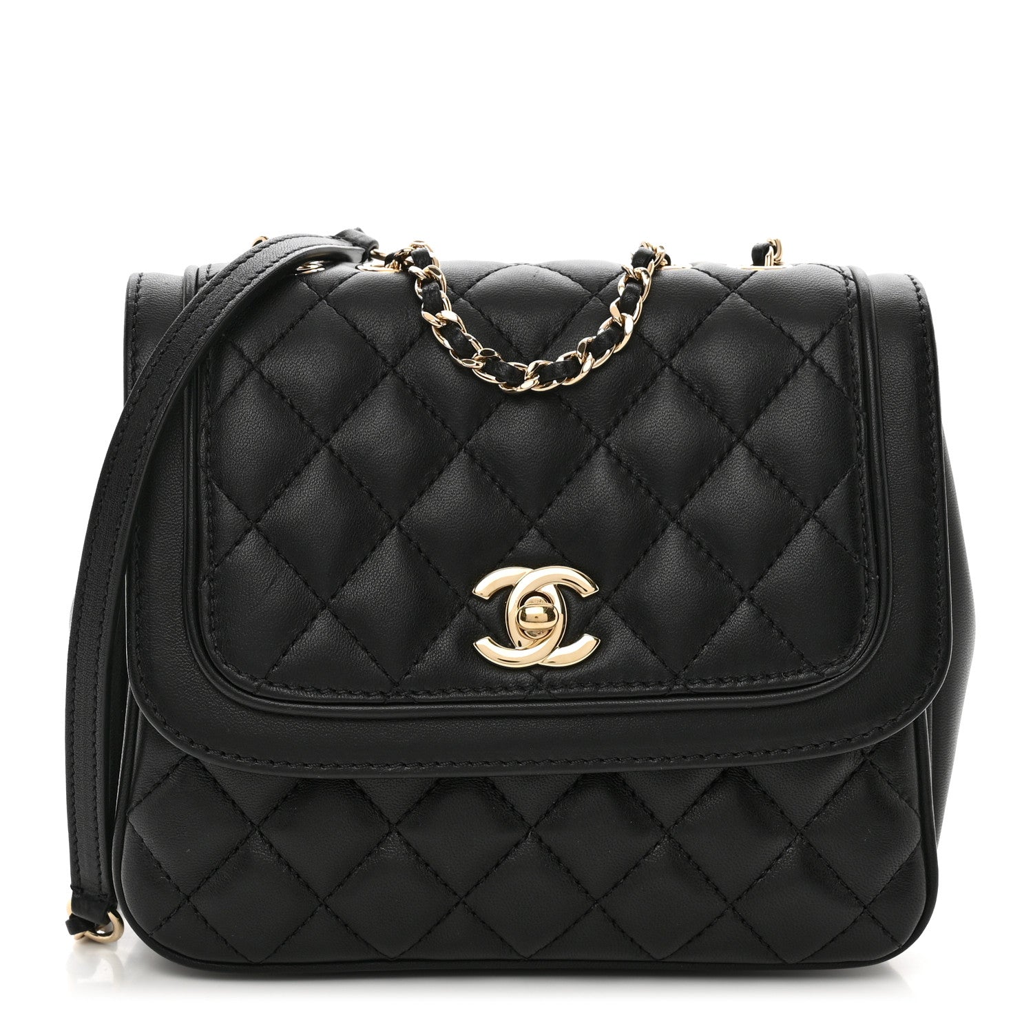 Chanel Lambskin Quilted Small Lovely Day Flap Black 1 of 10