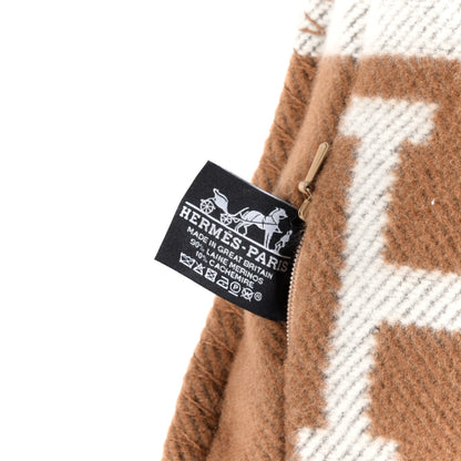 Hermes Wool Cashmere Avalon Pillow PM Ecru Camel 3 of 3