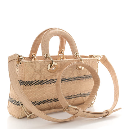 Christian Dior Raffia Medium Lady D-Joy Natural 3 of 10