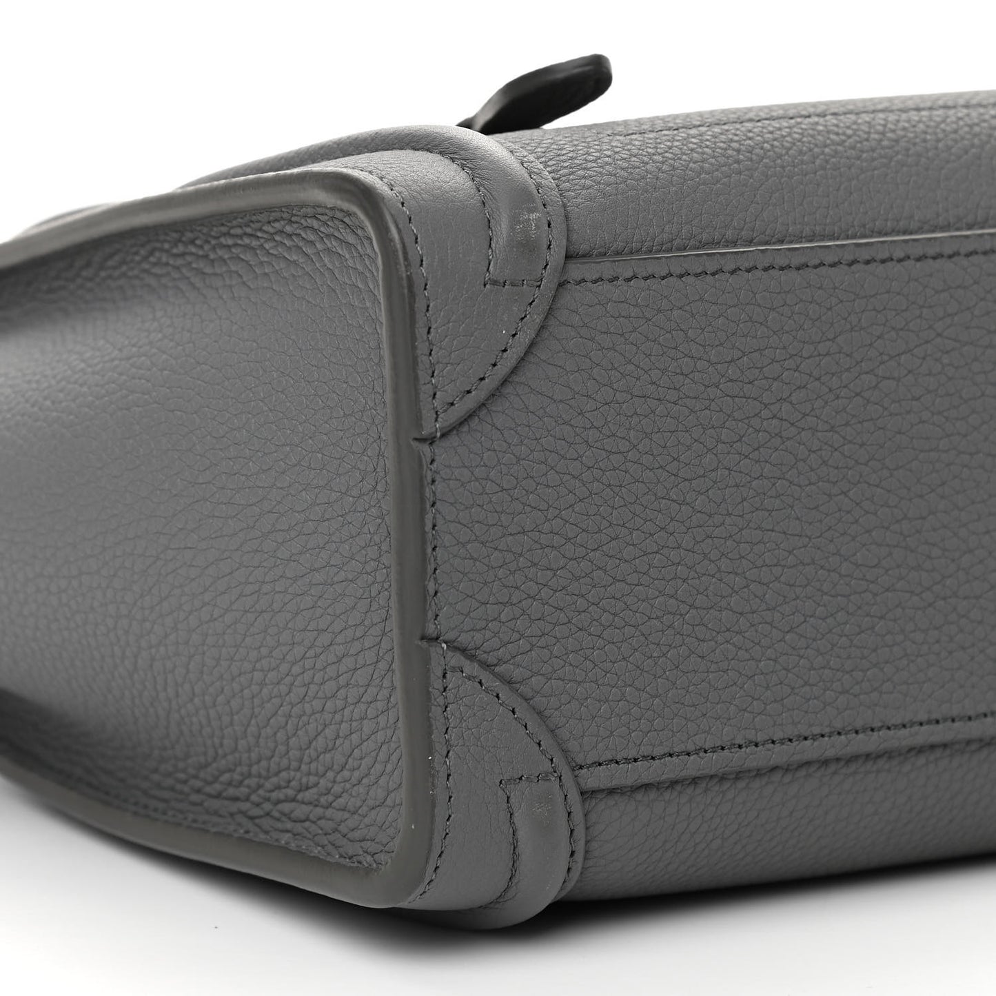Baby Drummed Calfskin Nano Luggage Kohl