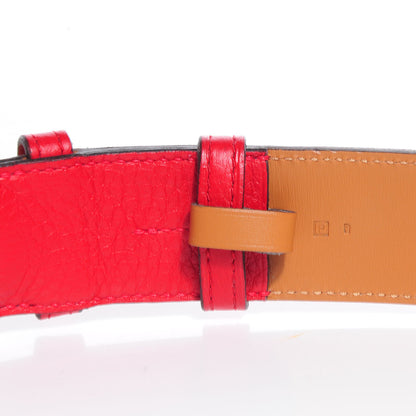 Hermes Taurillon Clemence Etriviere 32mm Belt Rouge Casaque 90 5 of 5