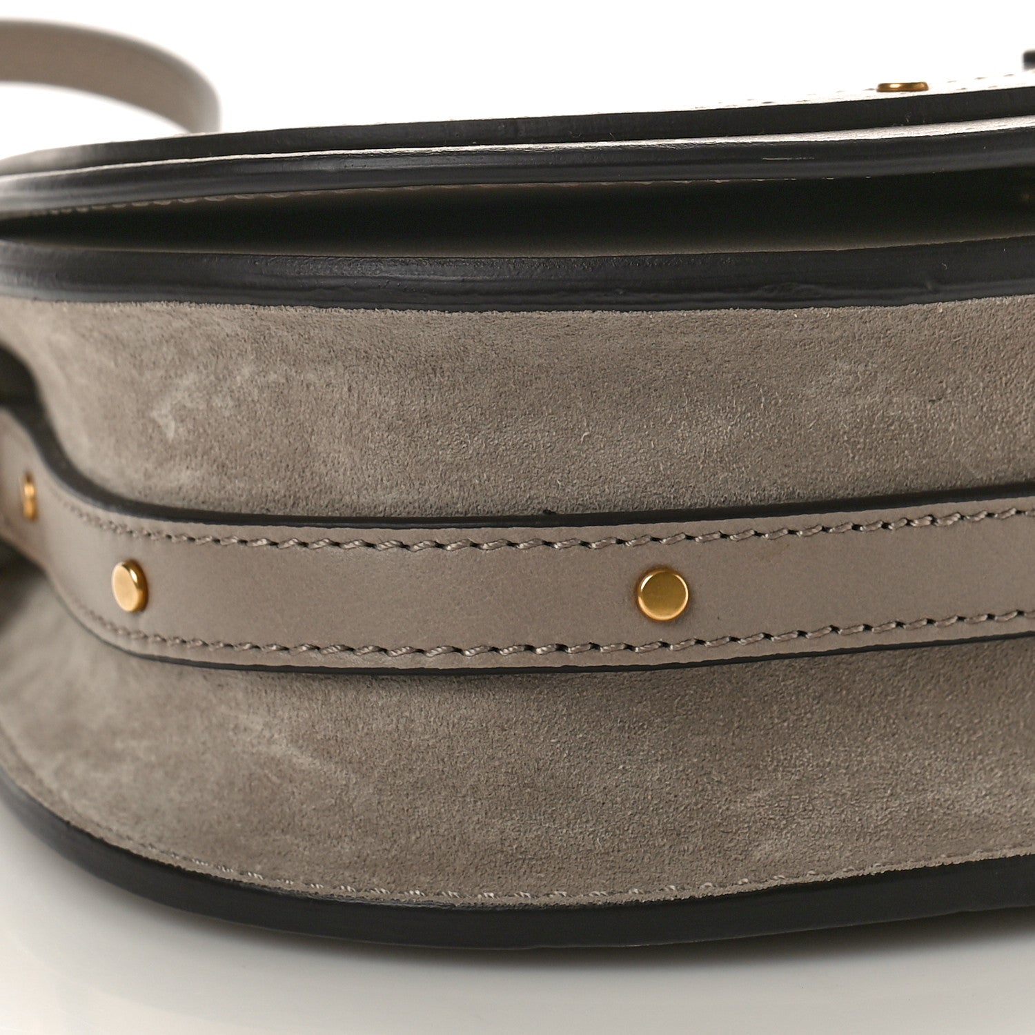 Chloe Calfskin Suede Small Nile Bracelet Bag Motty Grey 8 of 10