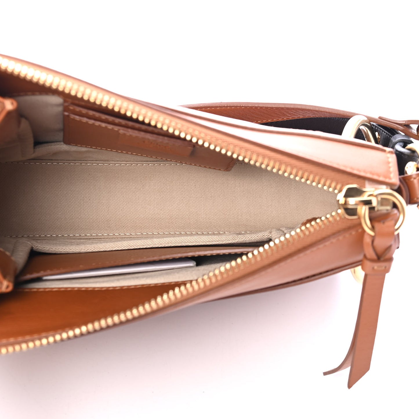 Calfskin Suede Small Roy Bag Caramel